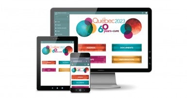 Screenshots of the convention app