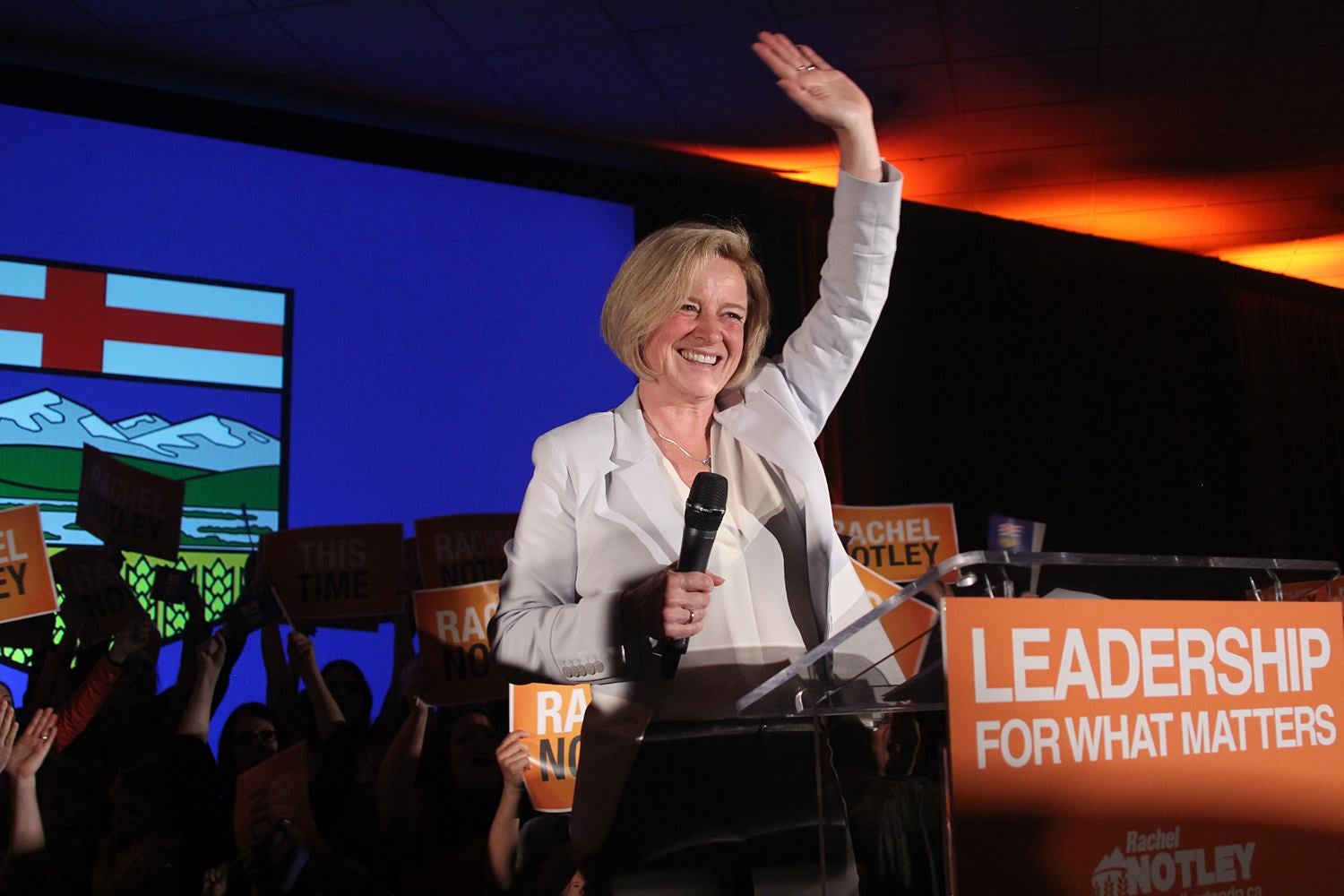 Rachel Notley in Edmonton