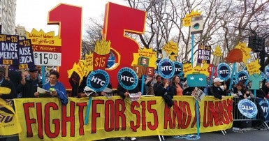 Manifestation minimum wage
