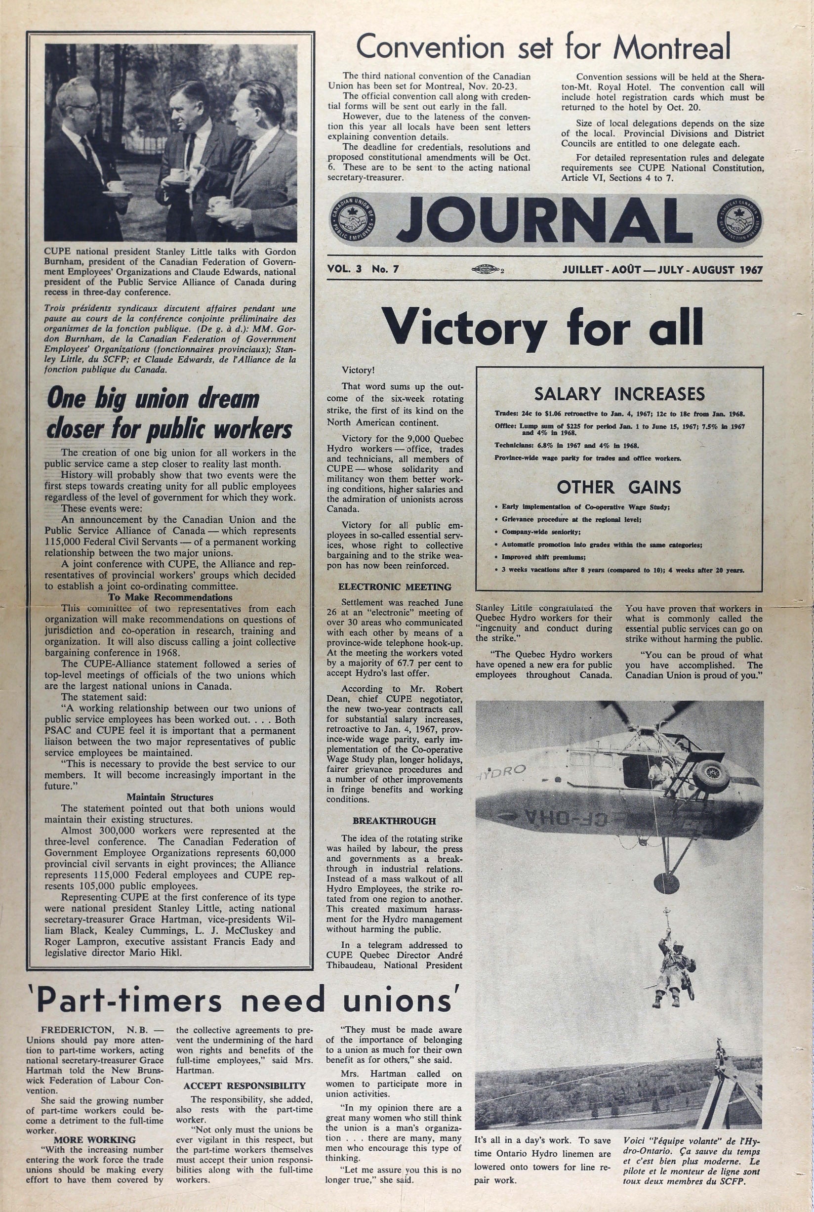 Journal, CUPE, July-August 1967, p.1  