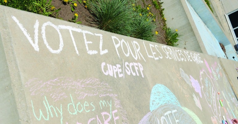 Maintenir la pression - Services de garde : faits saillants du SCFP en 2015