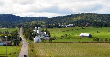 Vue de la Vallée de Harrington dans le Canton de Harrington, Québec, Canada. Wikimedia. P199