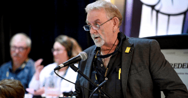 Le président élu du SCFP N.-B. s'adresse au congrès