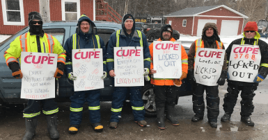 Locked out municipal employees at the Town of Holyrood