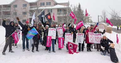 People holding flags 