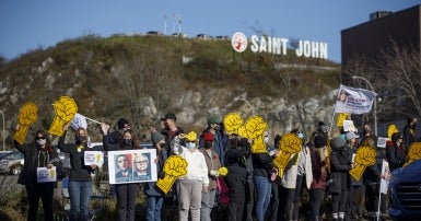 Picket line in St. John NB