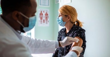 receiving Covid vaccine