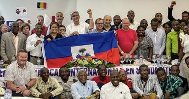 Solidarity photo of allies in Haiti