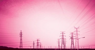 Photo of electrical pylons