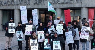 Employés de la Galerie d’art de Vancouver en grève