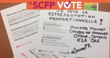 Représentation proportionelle: Le SCFP vote