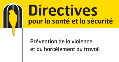 Couverture de prévention de la violence et le harcèlement au travail - directives
