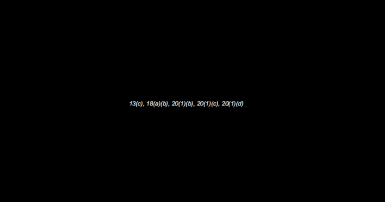 Image shows the numbers and letters 13(c), 18(a)(b), 20(1)(b), 20(1)(c), 20(1)(d) in white on a black background