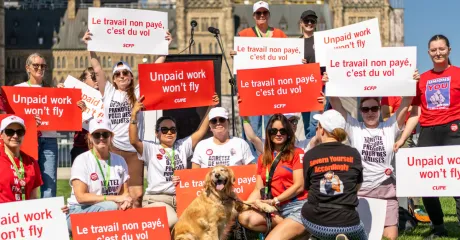 Rally Air Canada Parliament Hill