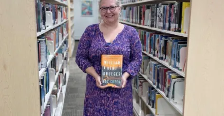 Woman holding a book 