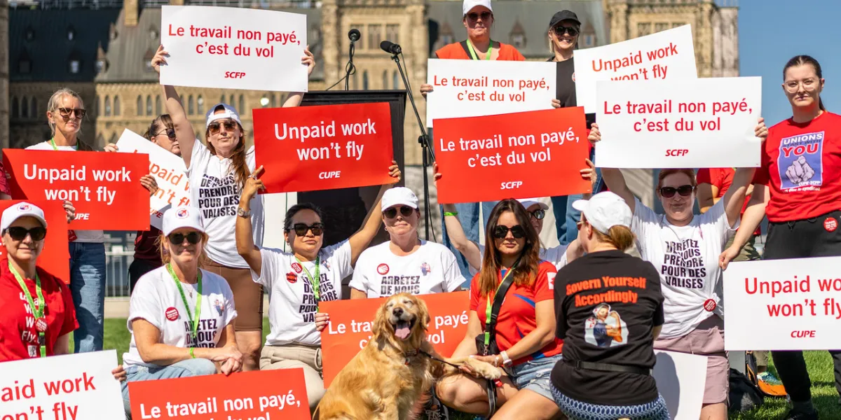 Rally Air Canada Parliament Hill