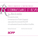 Certificat de reconnaissance et respect Certificat avec les mots reconnaissance et respect en blanc sur fond rose foncé