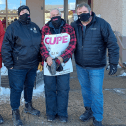 Mark Hancock with CUPE Manitoba and CUPE Sask leaders