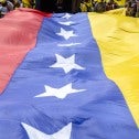 Venezuelan flag and people