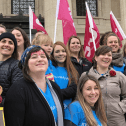 CUPE members celebrating midwifery in Manitoba