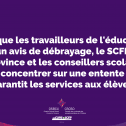 Alors que les travailleurs de l'éducation dorment un avis de débrayage, le SCFP exhorte la province et les conseillers scolaires à se concentrer sur une entente qui garantit les services aux élèves