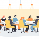 People sitting at a conference table