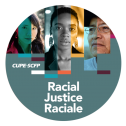 Racial justice button image