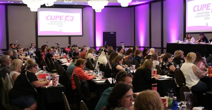 Delegates at the CUPE Manitoba convention