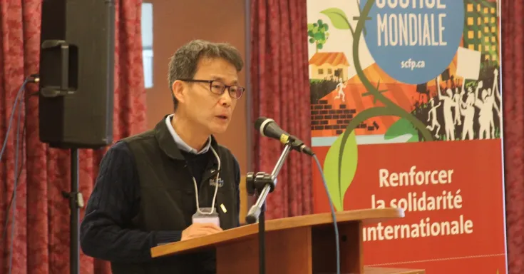 Kyungkyu Yang of the Korean Public Service and Transport Workers’ Union