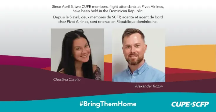 Photos of two people with the caption #bringthemhome