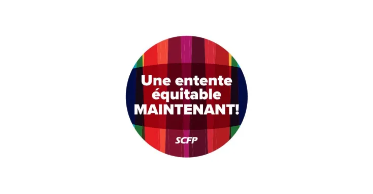 Bouton: Une entente équitable MAINTENANT!	