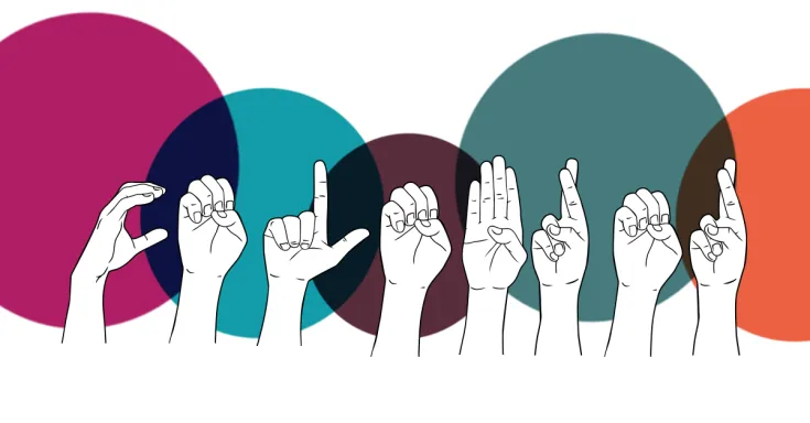 épeler avec les doigts le mot "célébrer" en LSQ