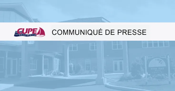CUPE NS Comminque de presse