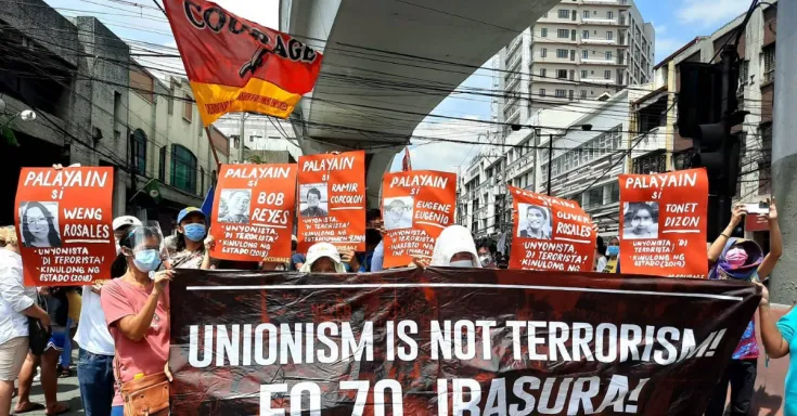 COURAGE members protest crackdown in this March 8 Facebook post. 