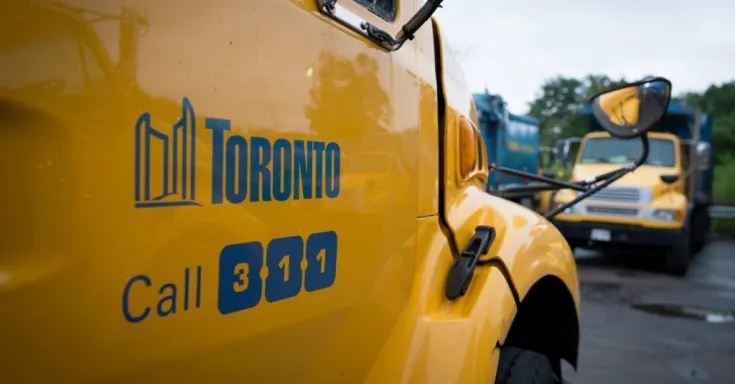 Toronto solid waste removal truck