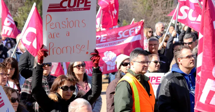 Les membres du SCFP se rassemblent pour les pensions