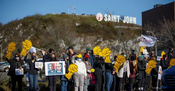 Picket line in St. John NB