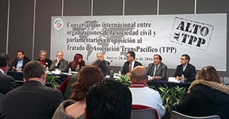 Delegation to Mexico, stop TPP