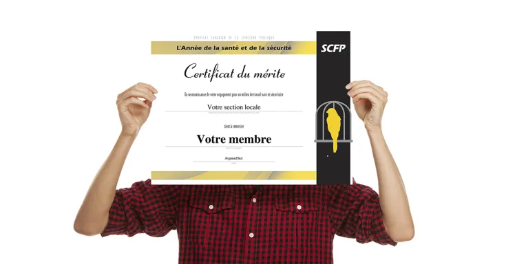Soulignez le travail de vos militants en santé-sécurité au travail en leur remettant ce certificat