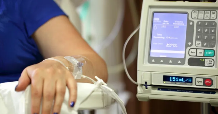 patient receives chemotherapy