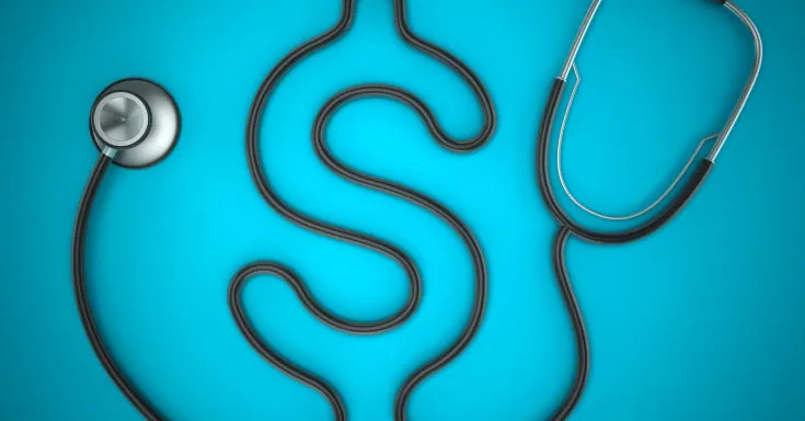 Stéthoscope avec tubulure en forme de signe de dollar