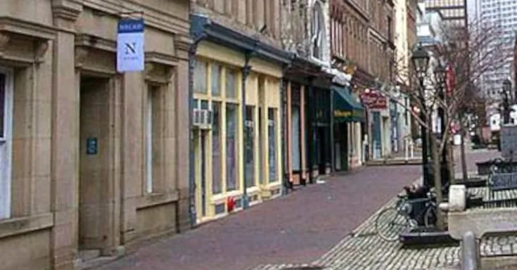 Buildings on Granville Street in Halifax where NSCAD is located