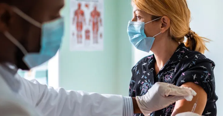 receiving Covid vaccine