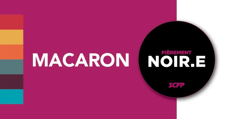 Macaron : Fièrement noir.e