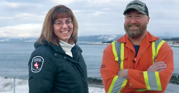 CUPE 3034 President Terry-Lynn Cooper and Corey Mitchell.