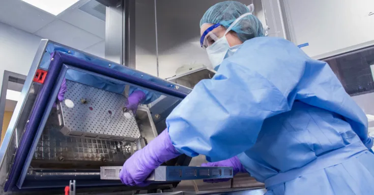 Medical technician at work