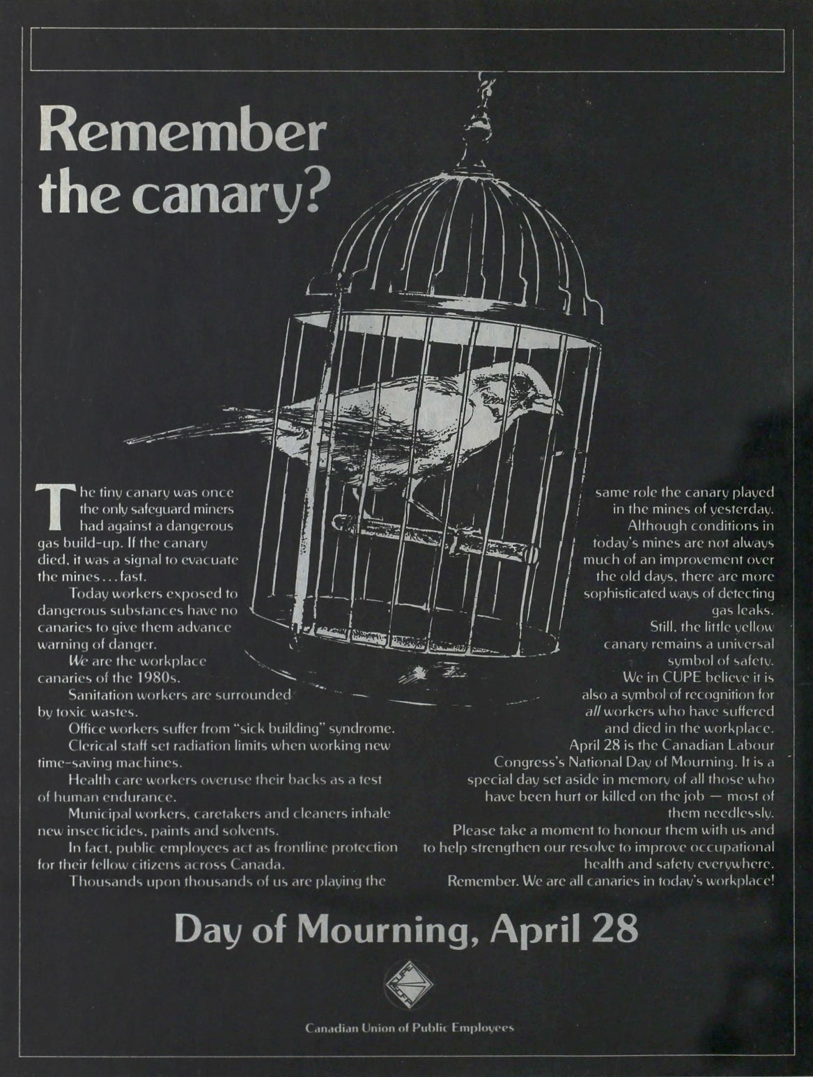 Early ad for the Canary
